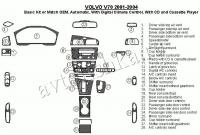 Декоративные накладки салона Volvo V70 2001-2004 базовый набор, АКПП, с авто Climate Controls, с CD и касетной аудиосистемой, Соответствие OEM, 28 элементов.
