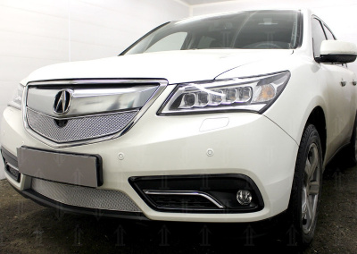 Acura MDX (13–15) Защита радиатора Premium, хром, верх